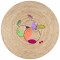Karnaval Bolero Örgü 32 Minimal Renkli Çizgisel Elmalar Jüt Örme Hasır Kilim