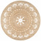 Karnaval Bolero Örgü 41 Beyaz Çiçekli Mandala Jüt Örme Hasır Kilim