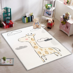 Karnaval Sevimli Zürafa Çocuk Odası Halısı